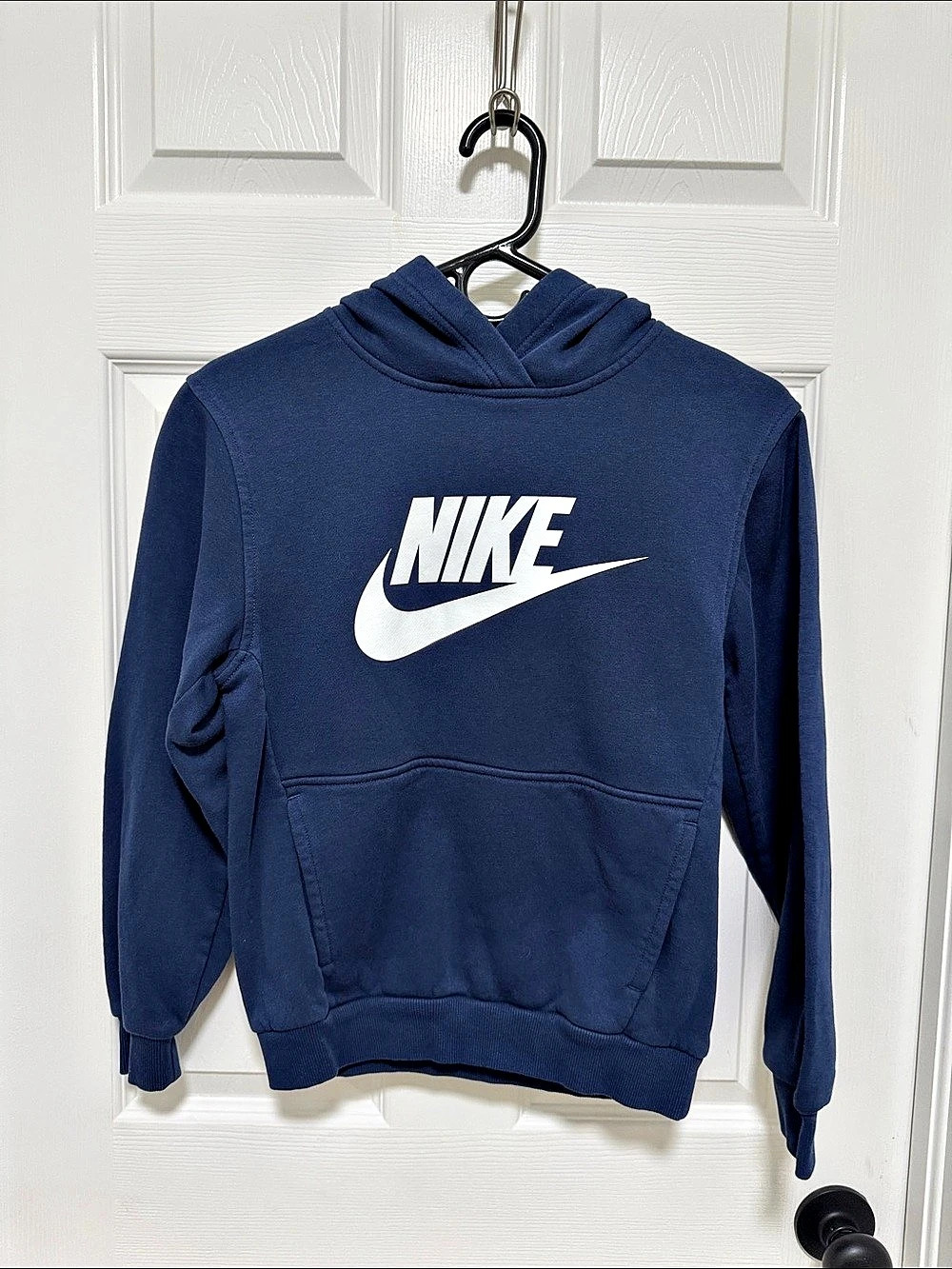 NWOT Nike Vintage Center Swoosh Pullover Hoodie Blue Unisex Kids Large